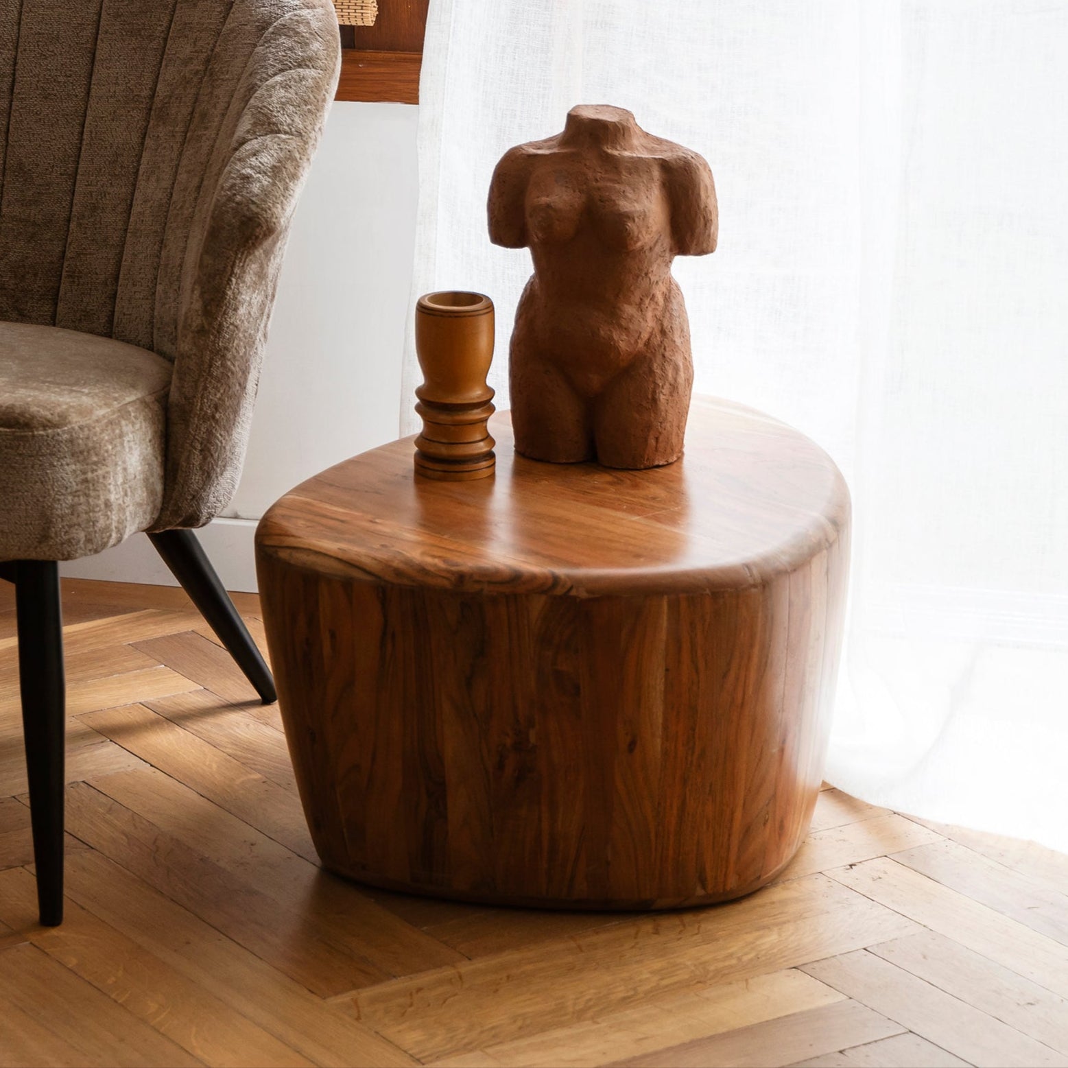 Dutchbone Ayla Organic Natural Acacia Wood Coffee Table